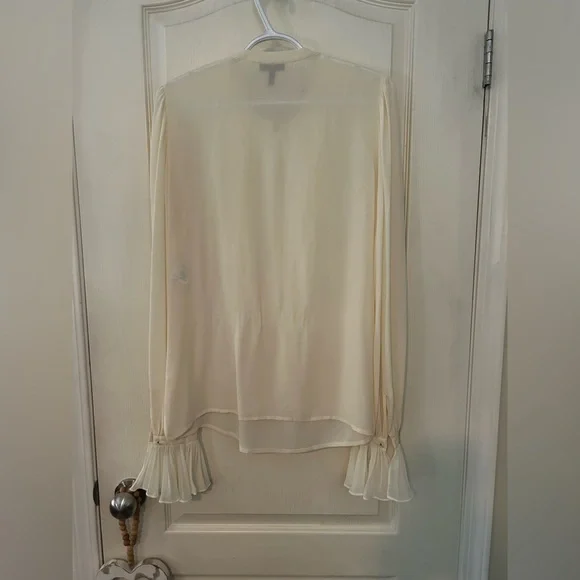 Escada Cream Silk Ruffle Blouse - Picture 6 of 9